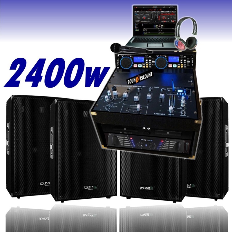 PACK SONO DJ Complet 2400WAmpli Double Lecteur CD - Cdiscount TV Son Photo