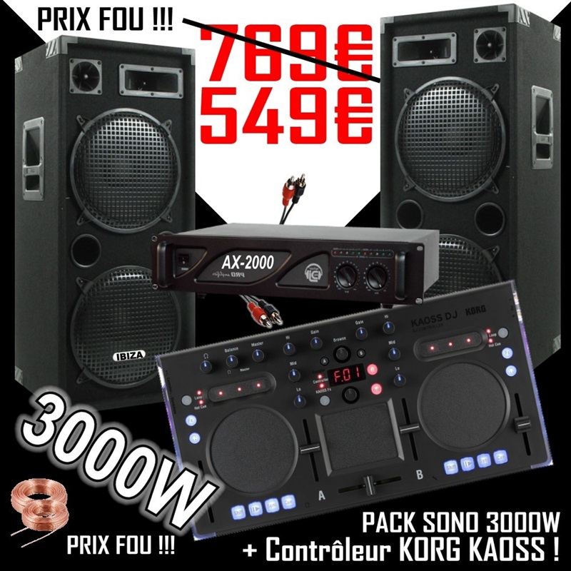 ENCEINTE SONO DJ 1500W A FOU !