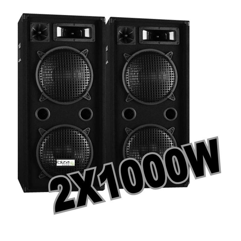 Ibiza Sound STAR210 - Enceinte Sono 1000W PMPO 2x 10''-25cm, Enceintes,  baffle et amplis DJ, Top Prix