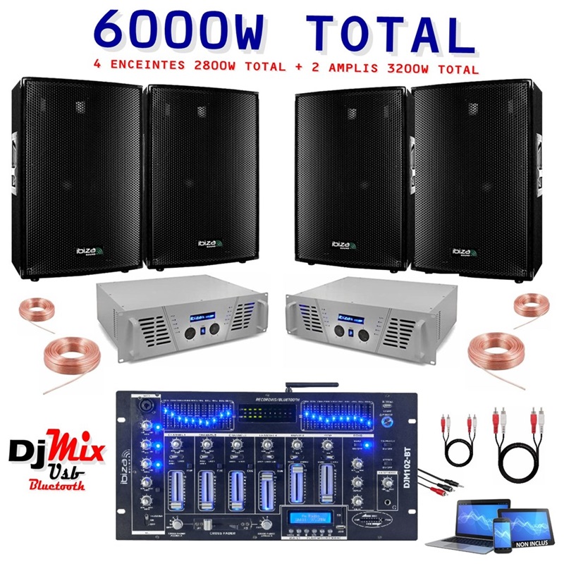 Pack Sono Complet 6000W in Dakar Plateau - Équipement Audio & Musique,  Technology Showroom